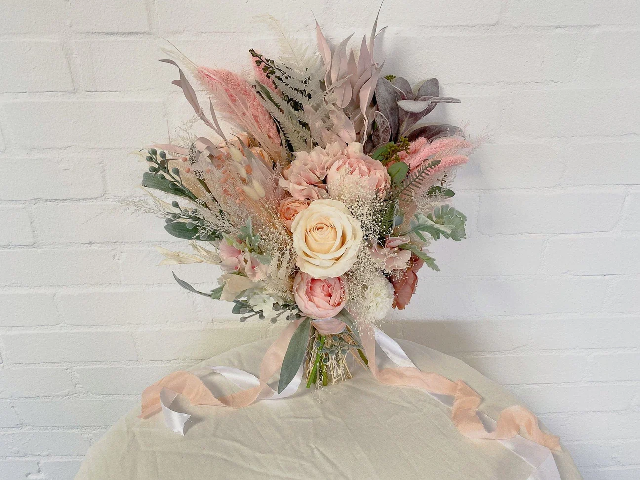 Bouquet de mariée fleurs séchées "Eucalyptus Boho" | MF