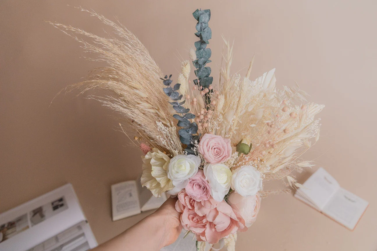 Bouquet de mariée de fleurs séchées "Éternelle Lueu" | MF