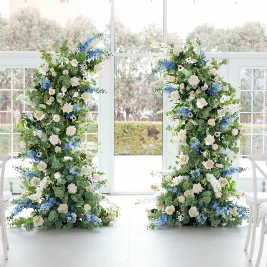 Arche De Mariage Blanche Réglable 106,5 Cm à 2 M - En Fer, Support Décoration Ballons, Fleurs - Pour Mariage, Anniversaire, Fête
